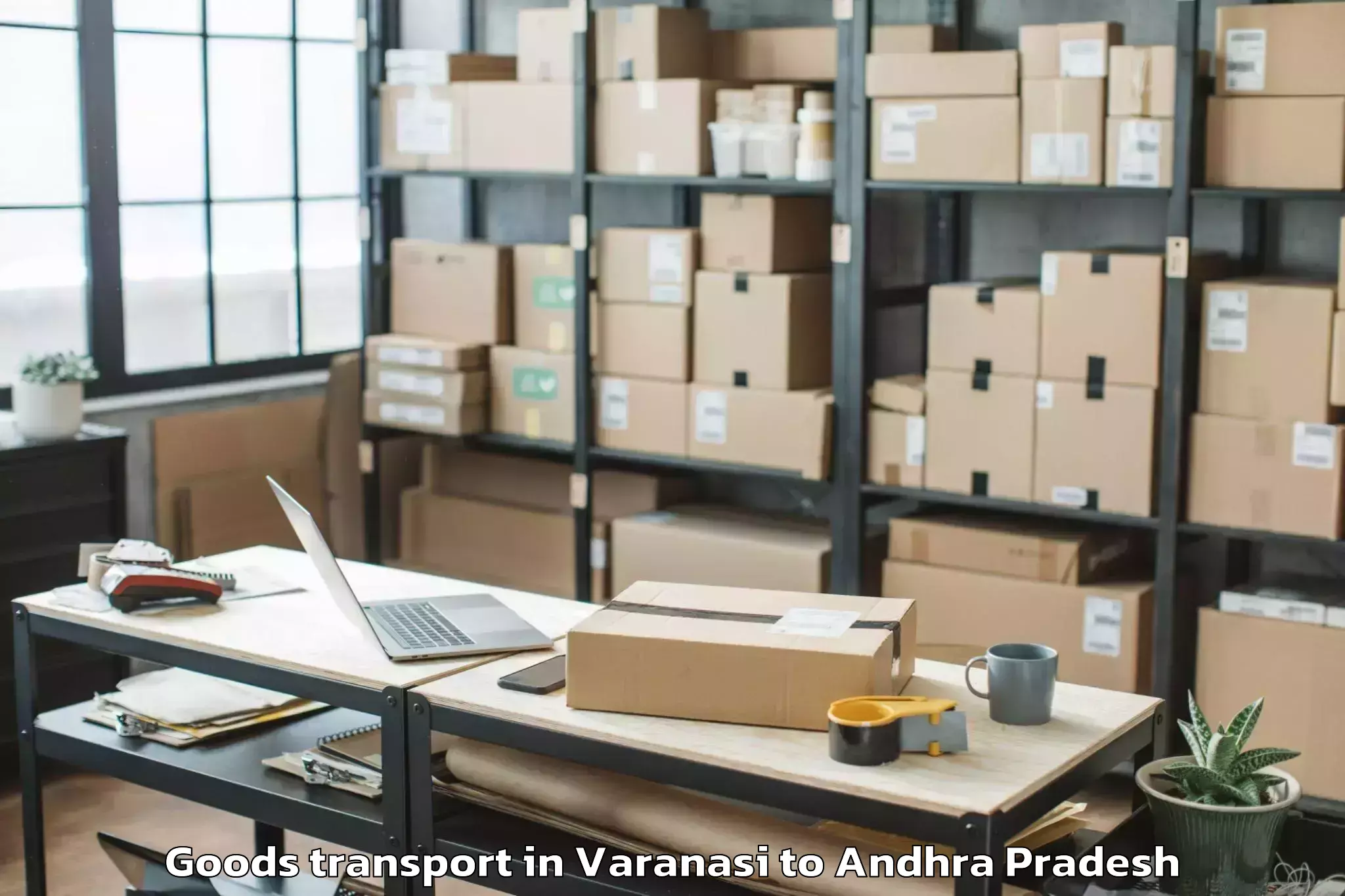 Trusted Varanasi to Savalyapuram Kanamarlapudi Goods Transport